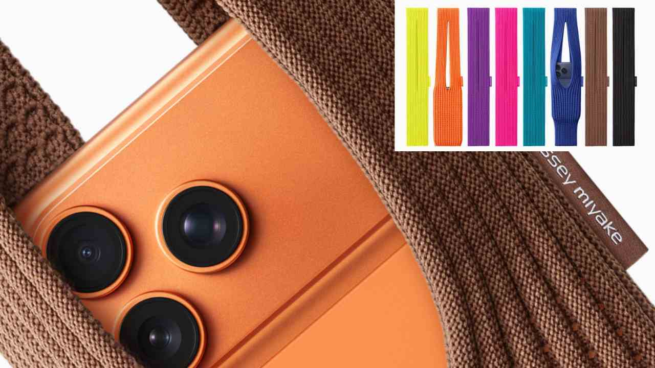 Apple and Issey Miyake iPhone Pocket 2025 – luxury 3D-knitted phone sleeve in bright colors, designed for iPhone, showcasing minimalist fashion-tech collaboration