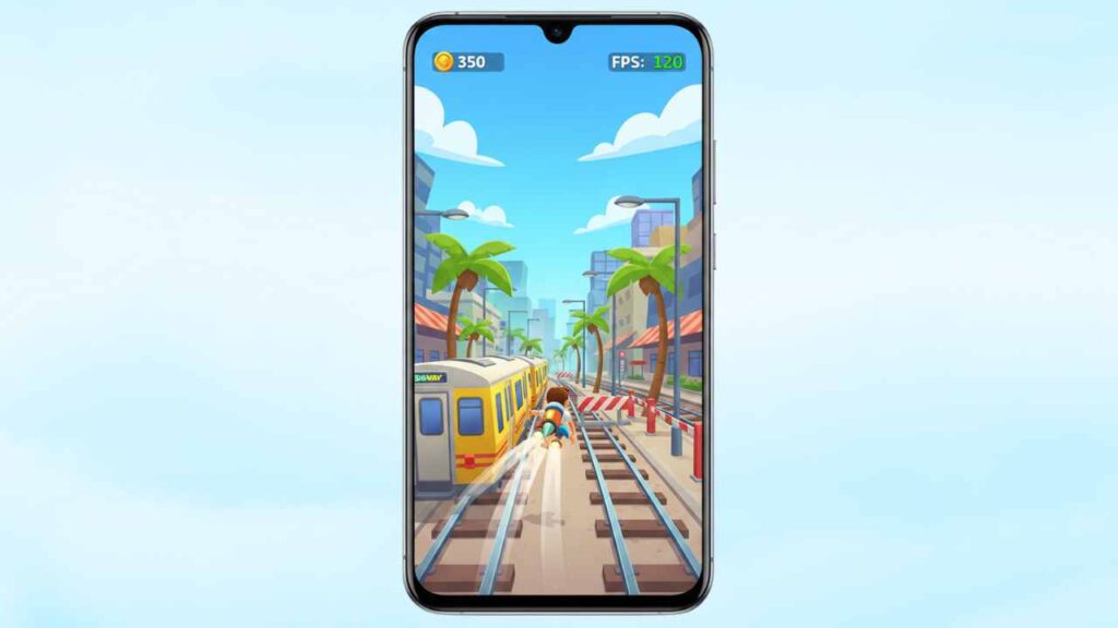 Subway Surfers gameplay running smoothly on Android smartphone showing improved performance and reduced lag in 2025