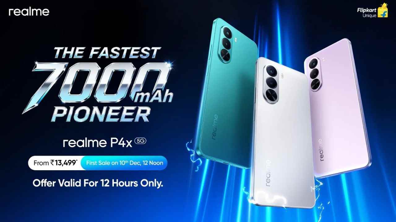 Realme P4x 5G India Launch – Price, Specs, Features, 7000mAh Battery, 144Hz Display