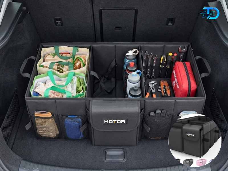 HOTOR black Oxford cloth trunk organizer with